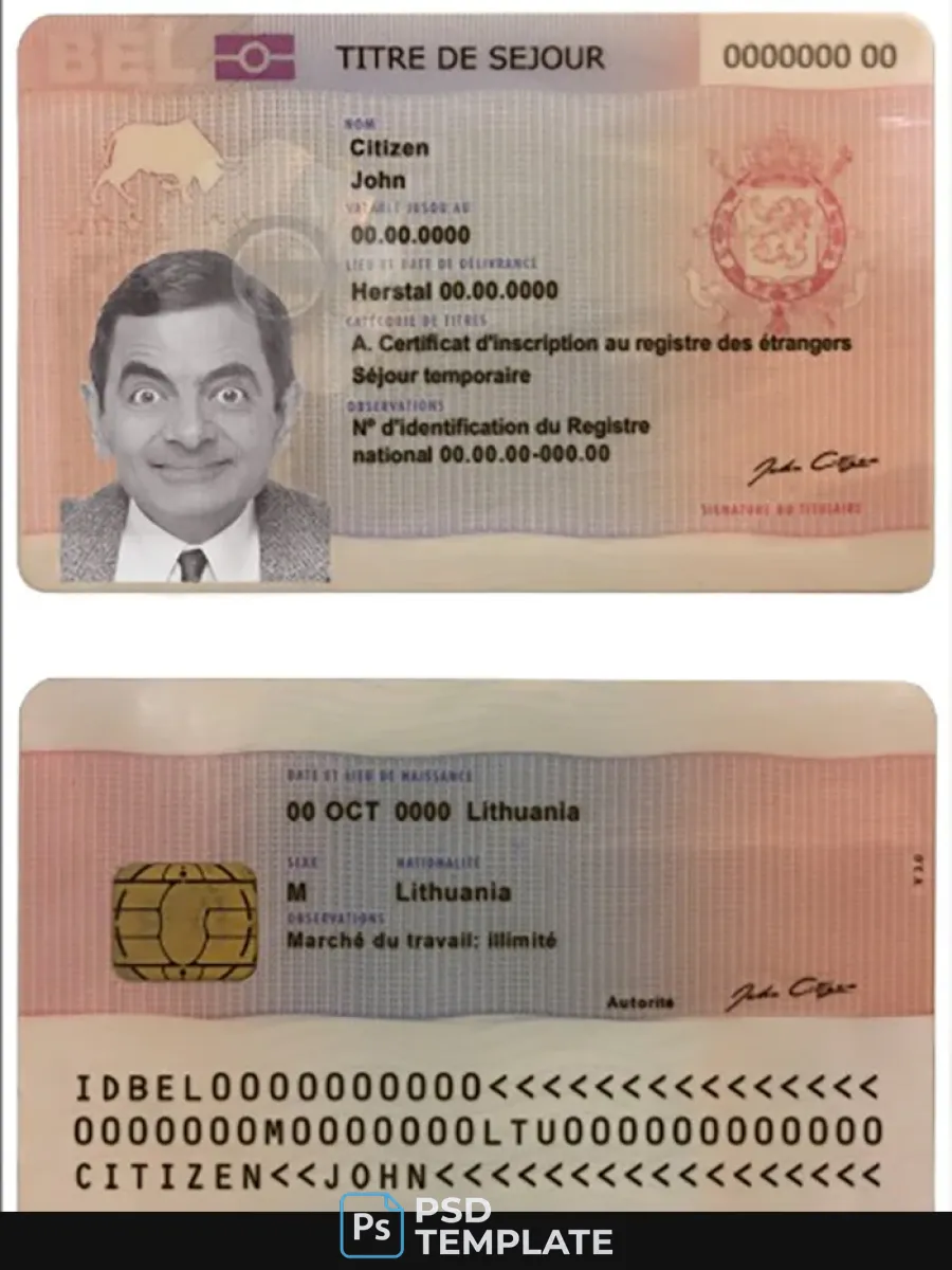 Belgium Permanent Residence Card — Residence Permit