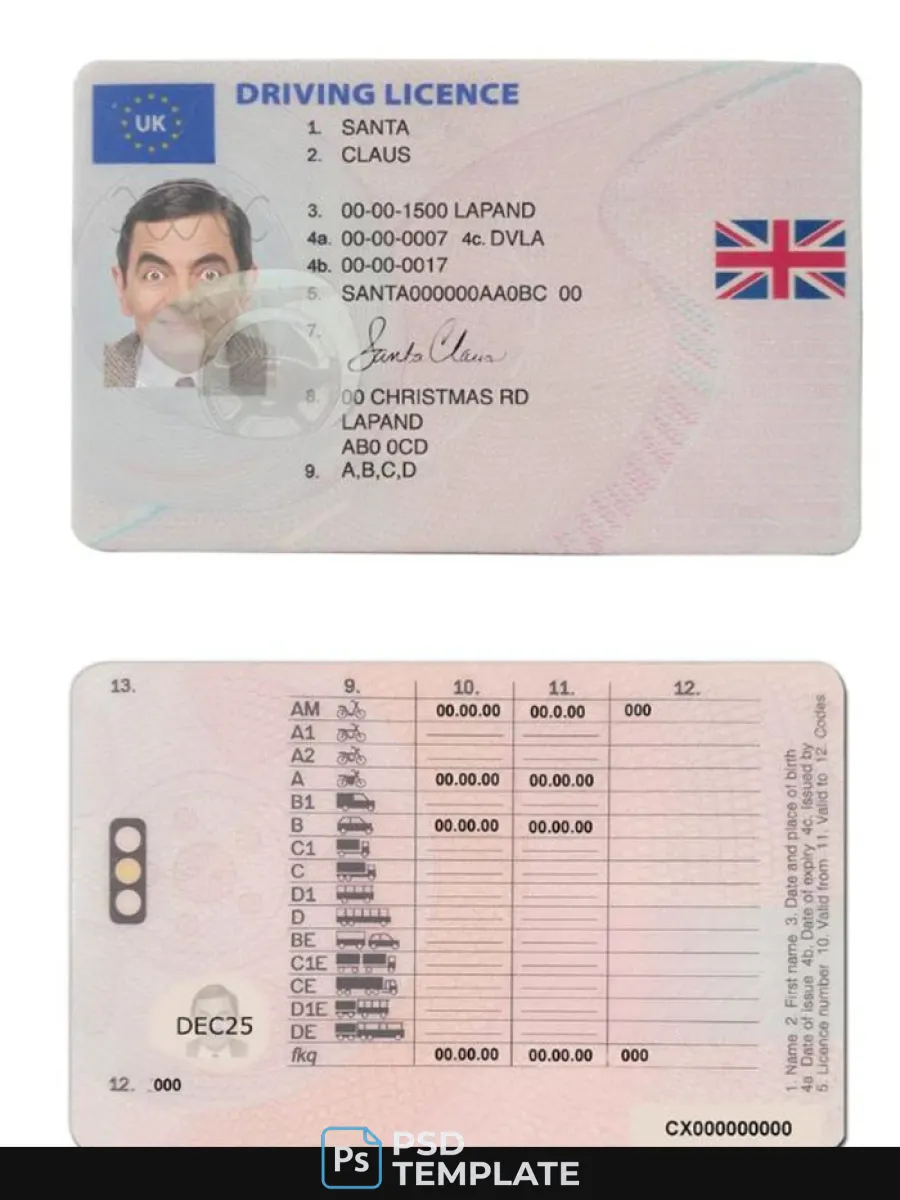 United Kingdom Driving License Between January 2021 And December 2021 — Driver License