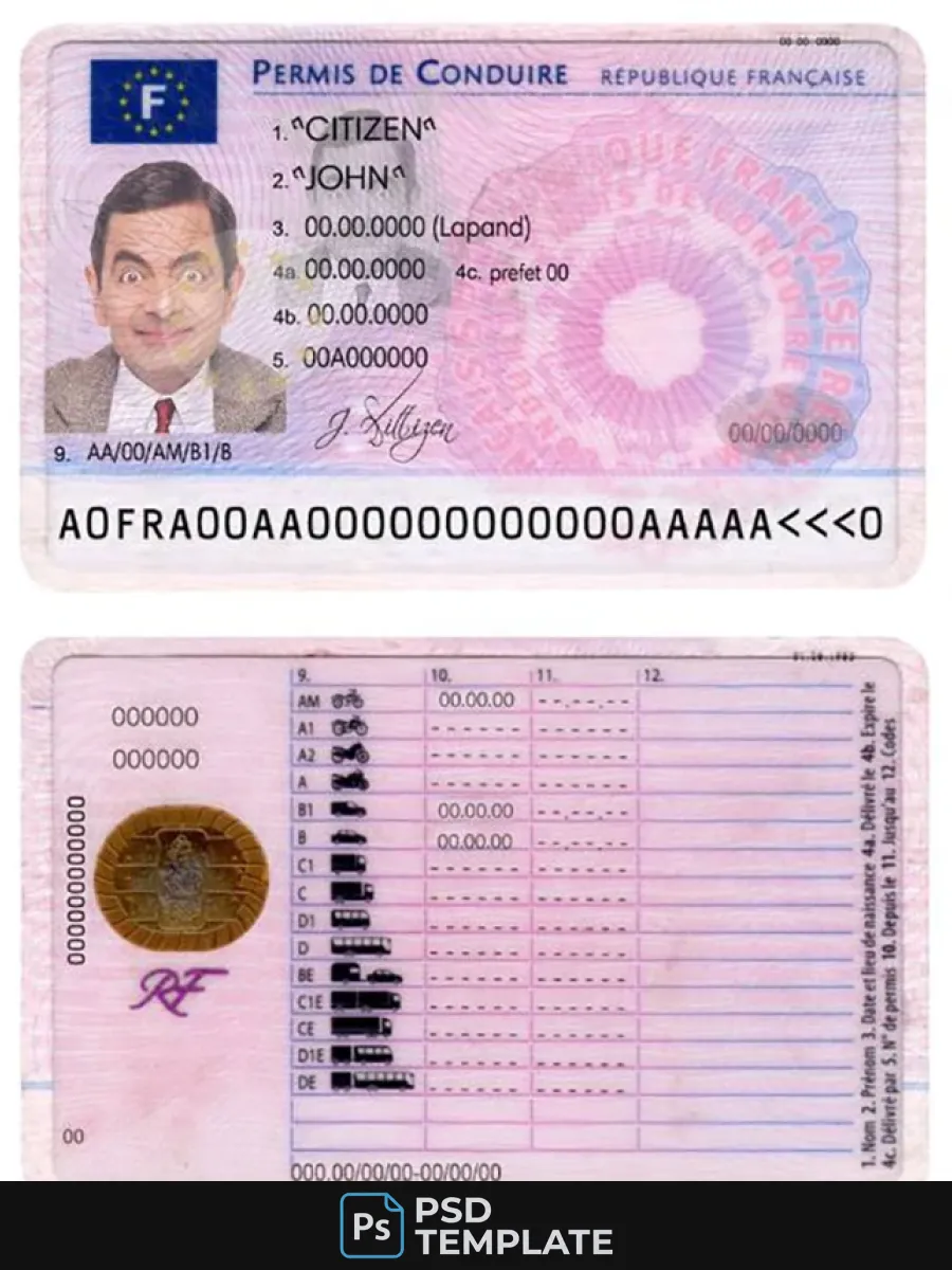 France Driving License — Driver License