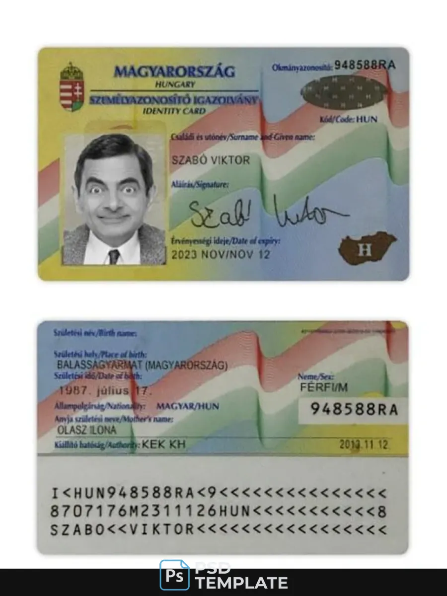Hungary Id Card — ID Cards