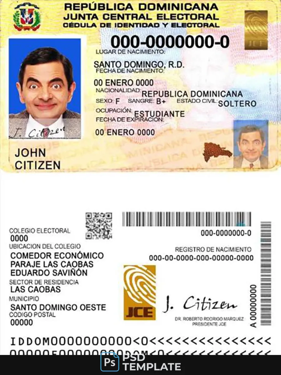 Dominican Republic Id — ID Cards