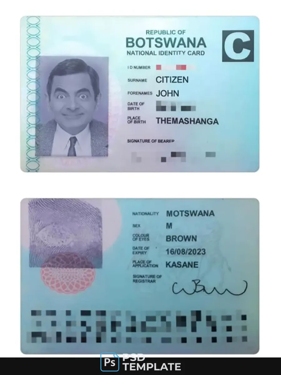Botswana National Id Card — ID Cards