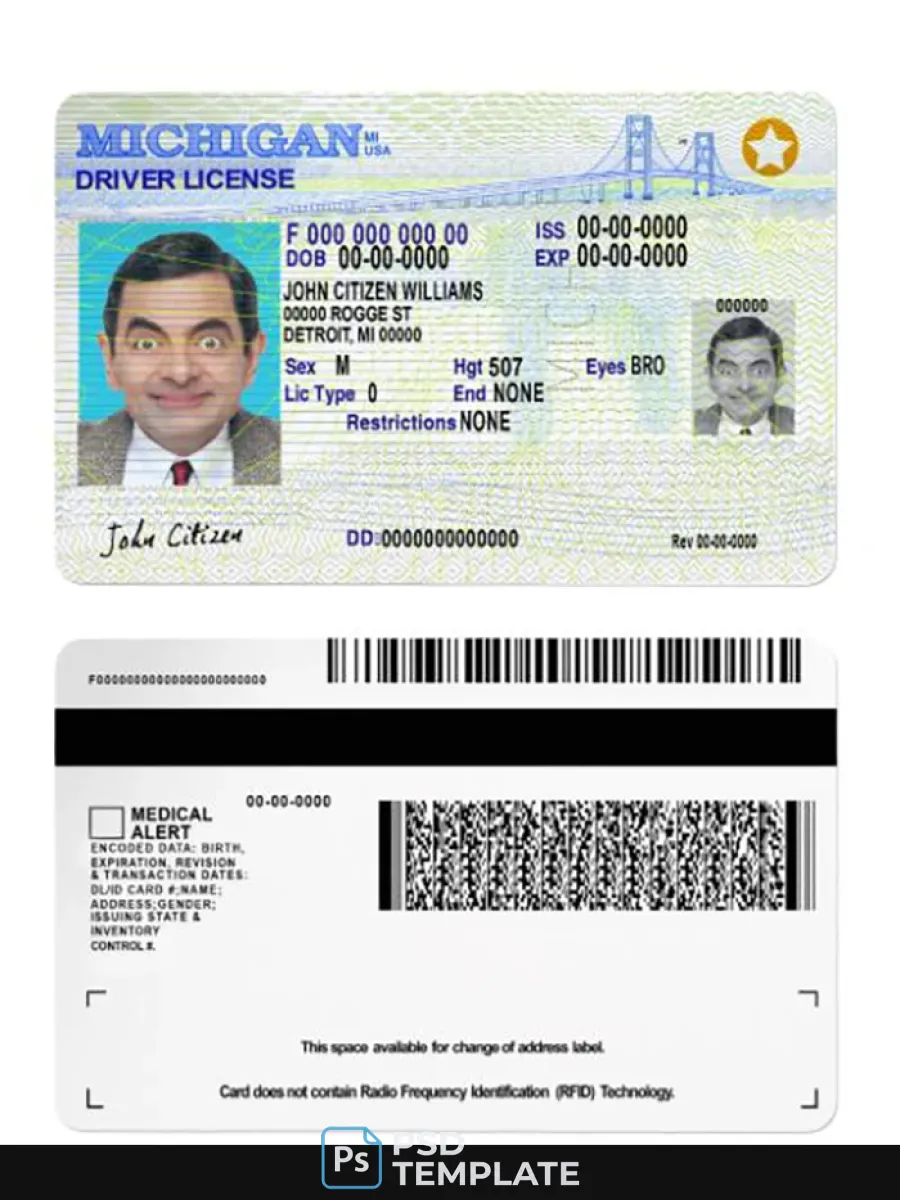 Usa Michigan Dl 2021 Present — Driver License