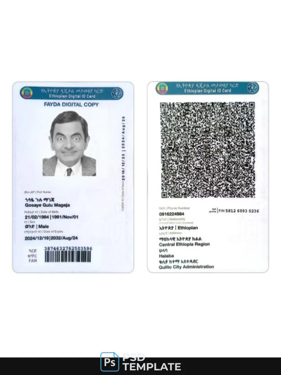 Ethiopia Digital Id Card — ID Cards