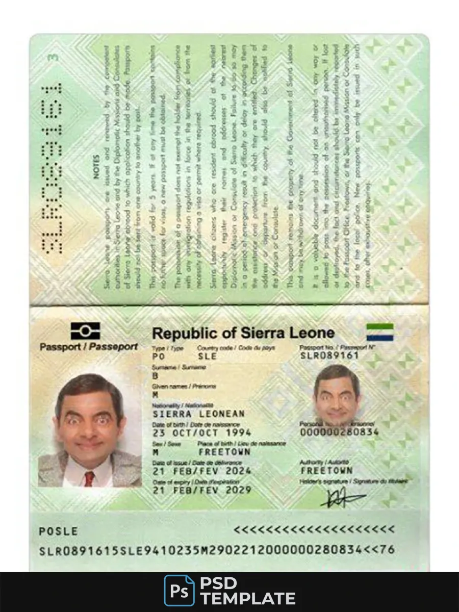 Sierra Leone Passport 2024 Present — Passports