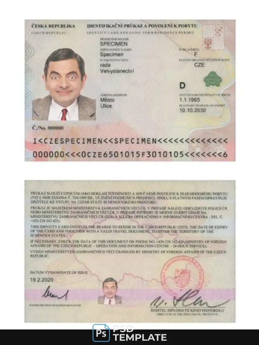 Czech Id Card 2020 Present — ID Cards