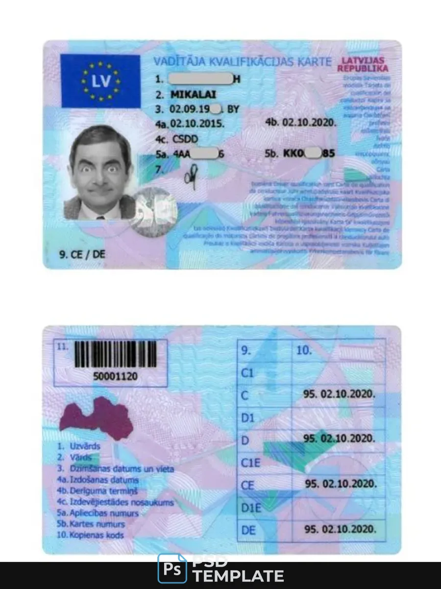 Latvia Dl — Driver License