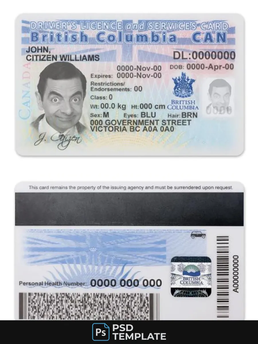 Canada Province British Columbia Driving License — Driver License