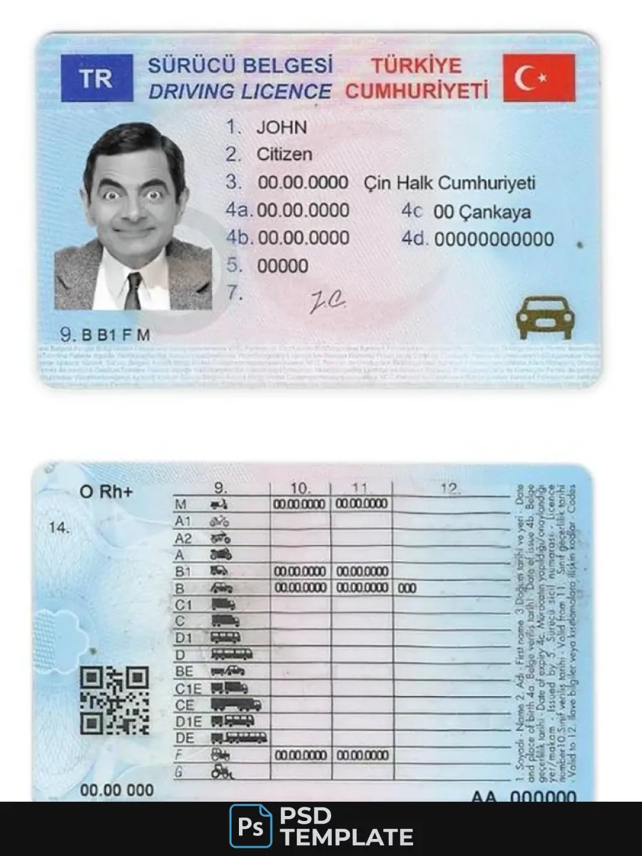 Turkey Driving License — Driver License