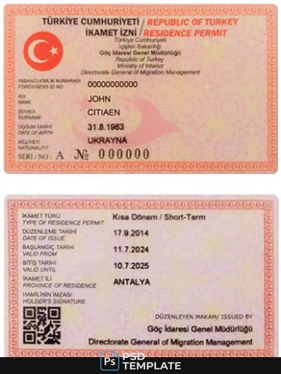 Turkey Residence Permit Verrsion 2 — Residence Permit