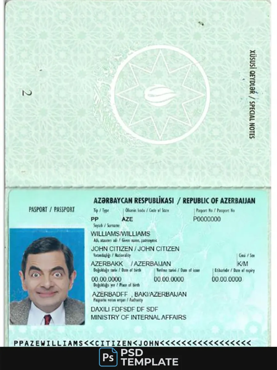 Azerbaijan Passport Version 2 — Passports