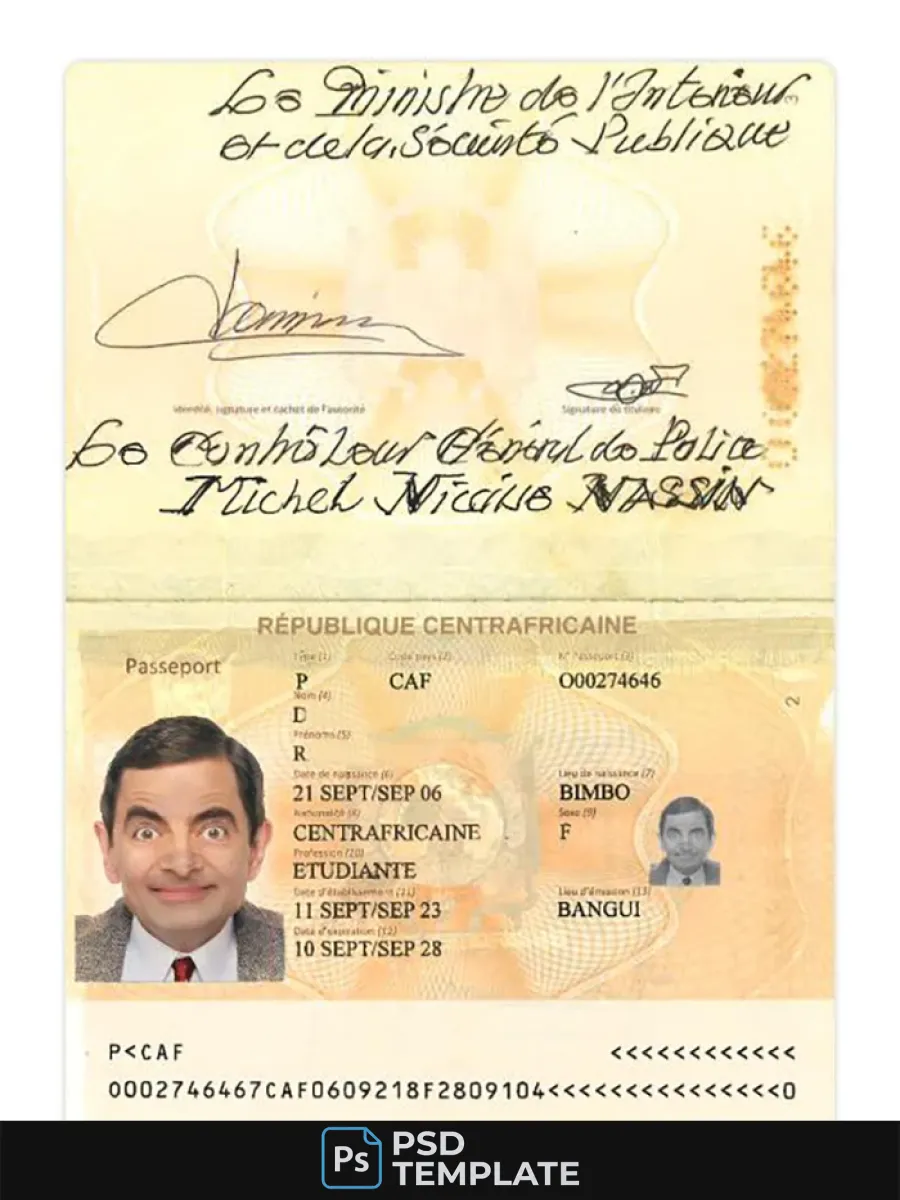 Central Africa Passport 2023 Present — Passports