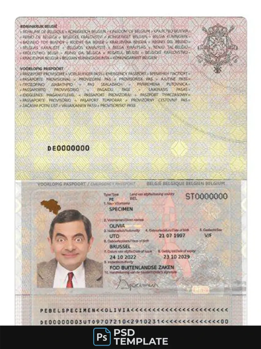 Belgium Emergency Passport — Passports