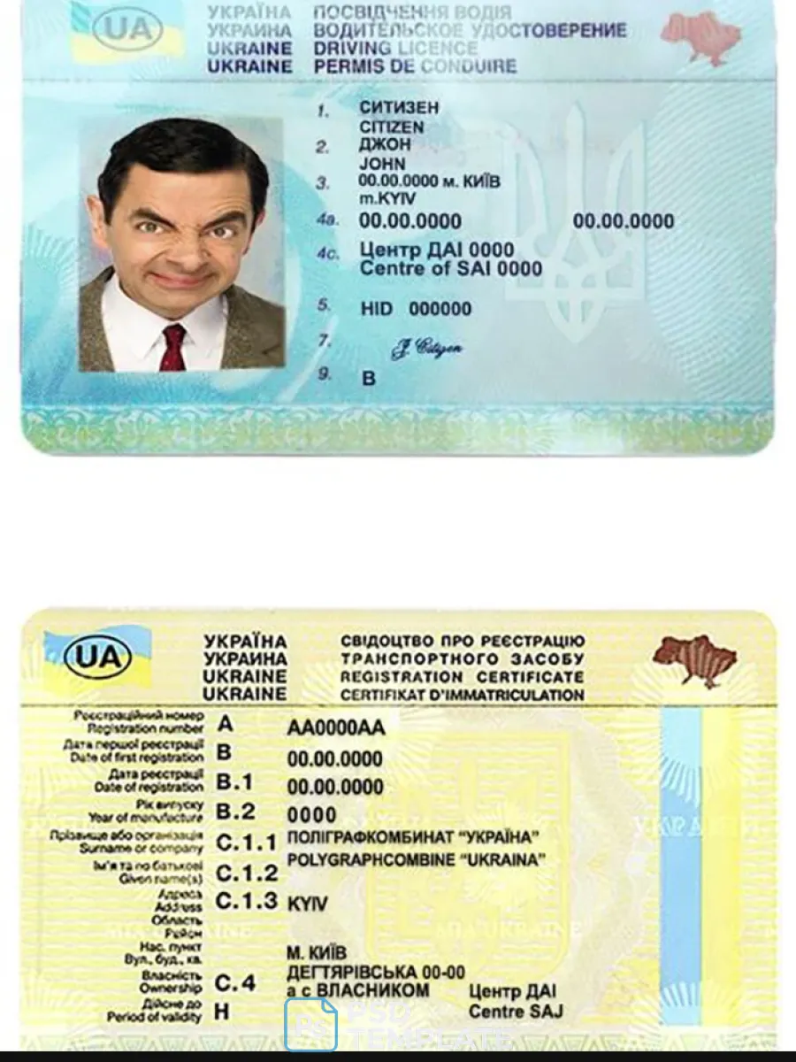 Ukraine Driving License — Driver License