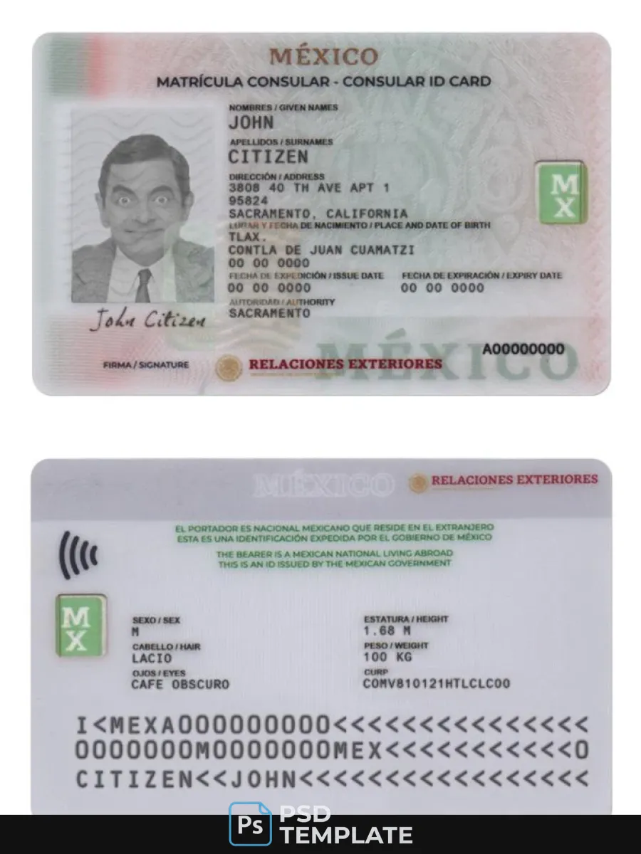 Mexico Consular Id Card — ID Cards