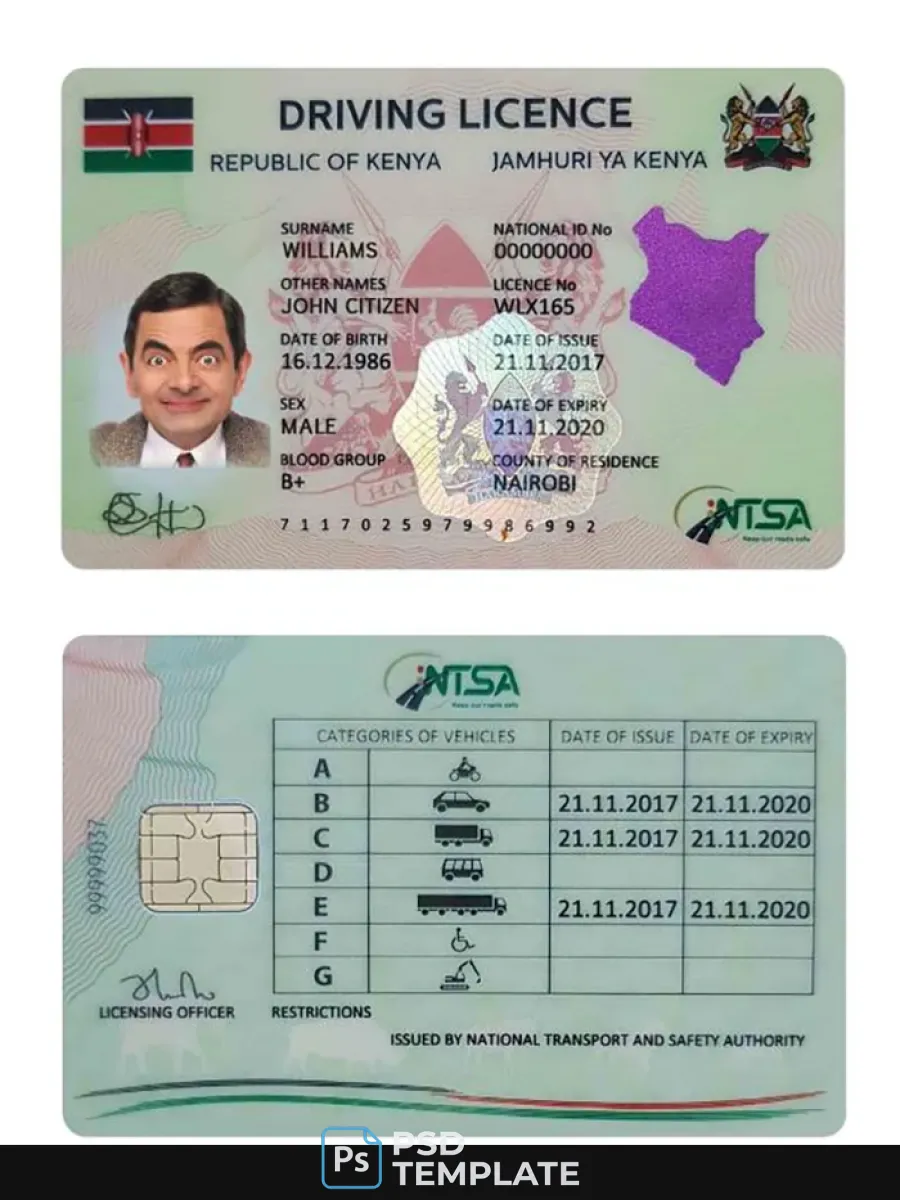 Kenya Driving License — Driver License