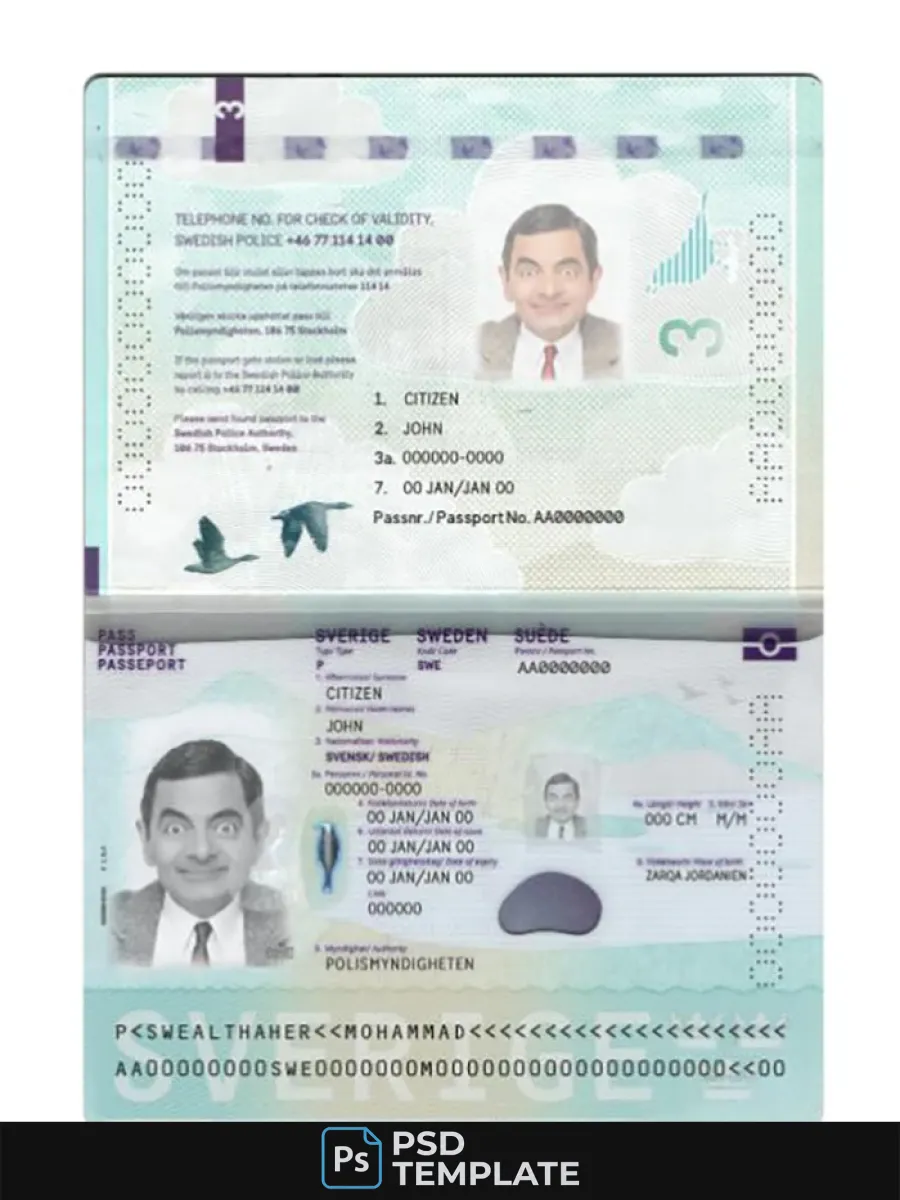 Sweden Passport New 2022 Present — Passports