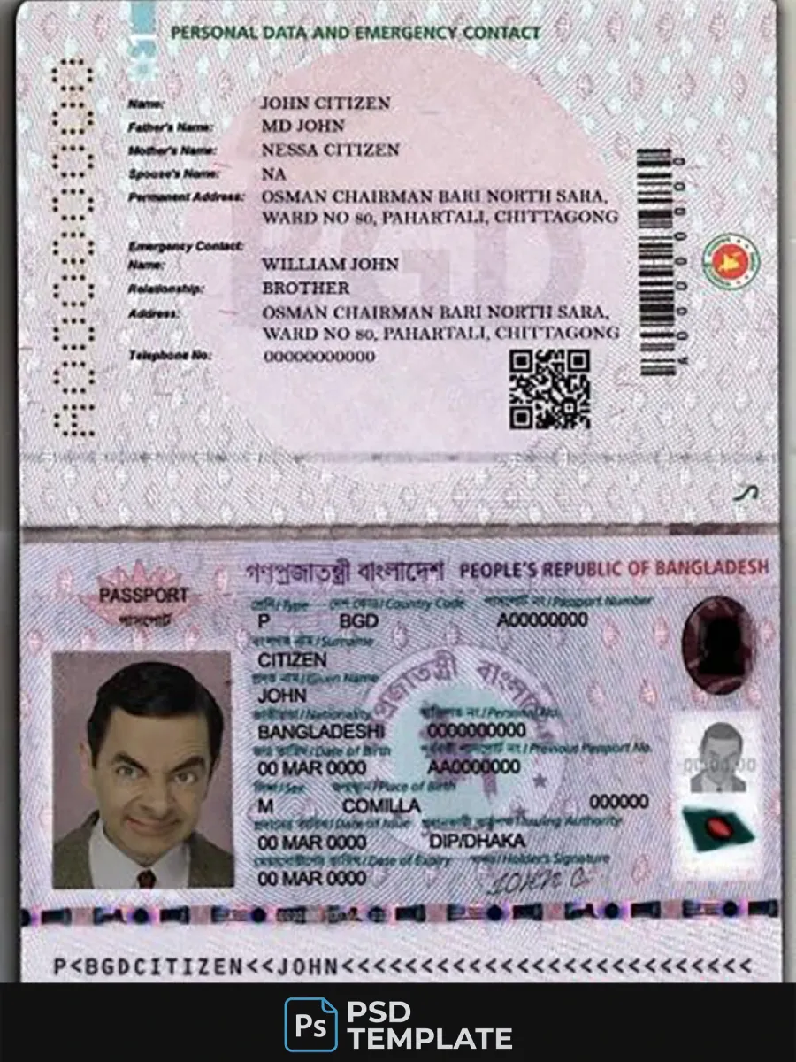 Bangladesh E Passport 2020 Present — Passports