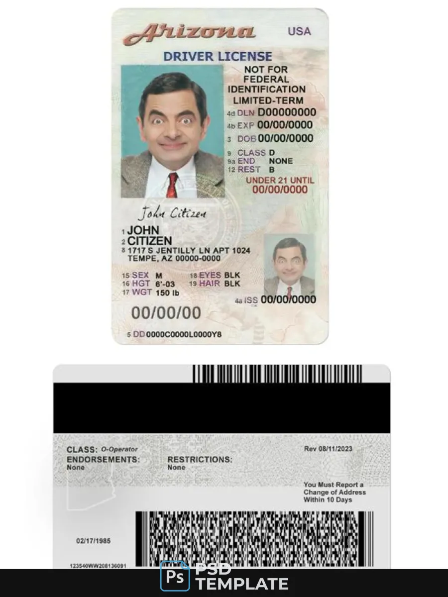 Usa Arizona Driving License Under 21 — Driver License