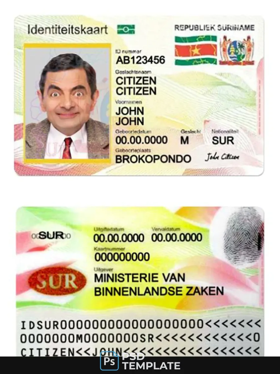 Suriname Id Card