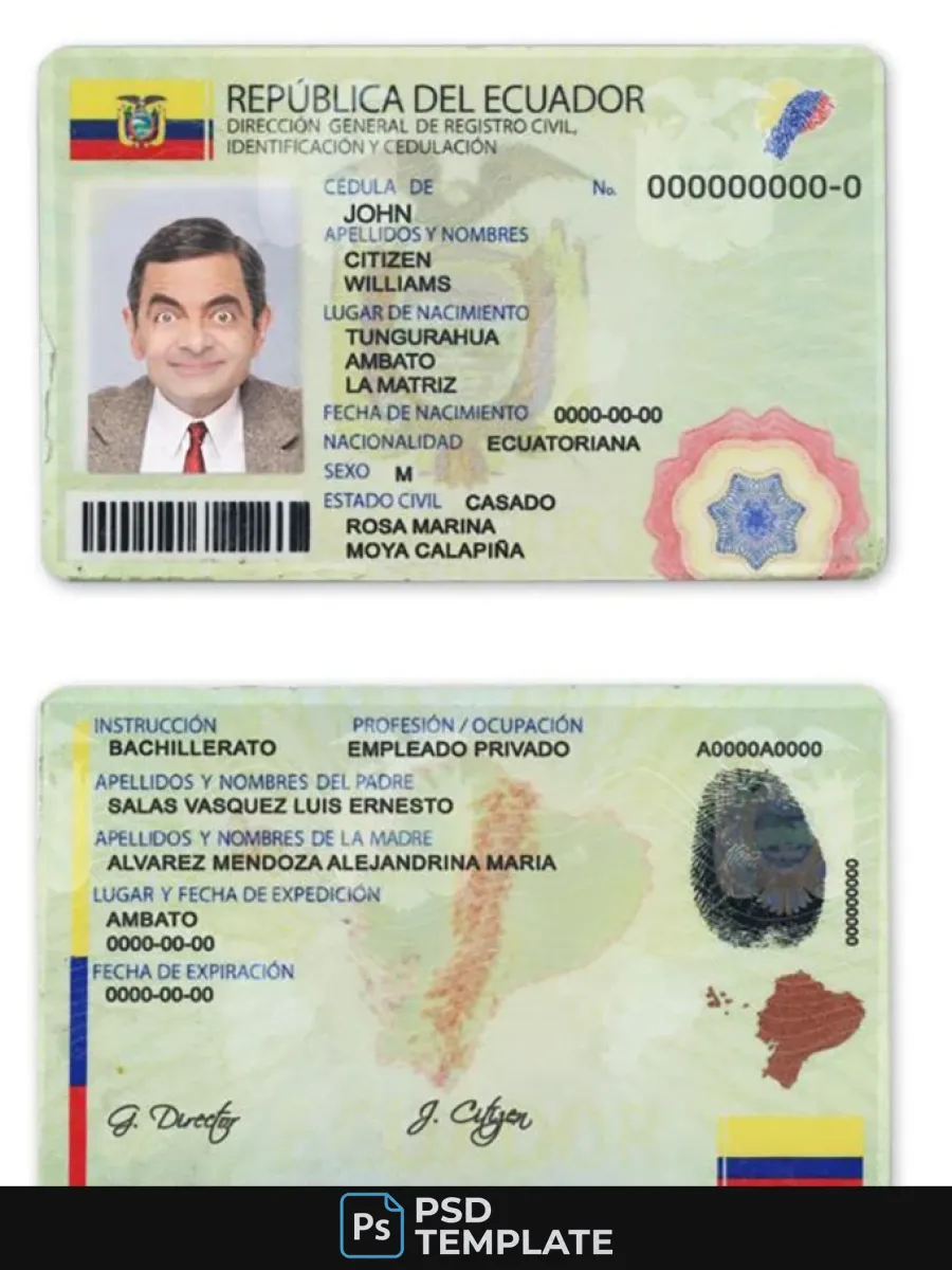 Ecuador Id — ID Cards