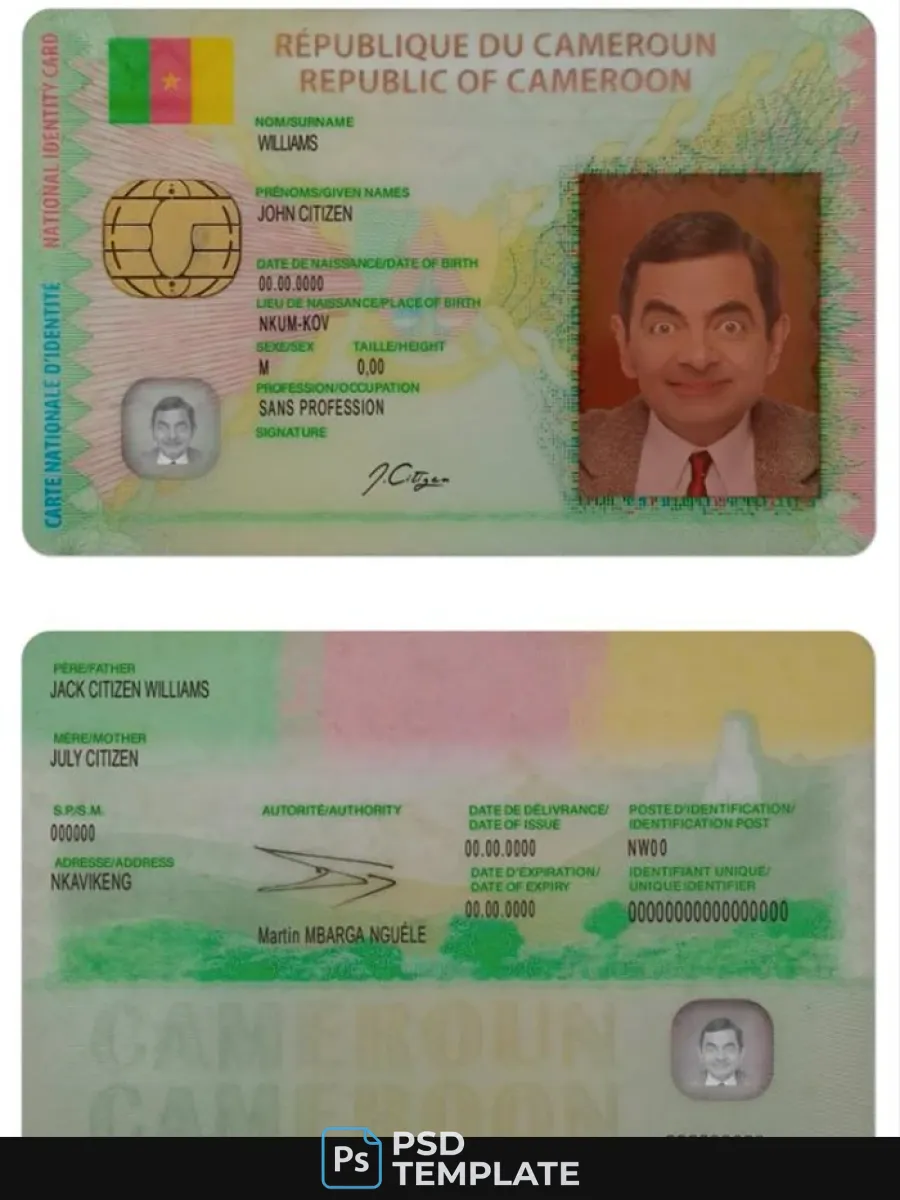Cameroon Id — ID Cards