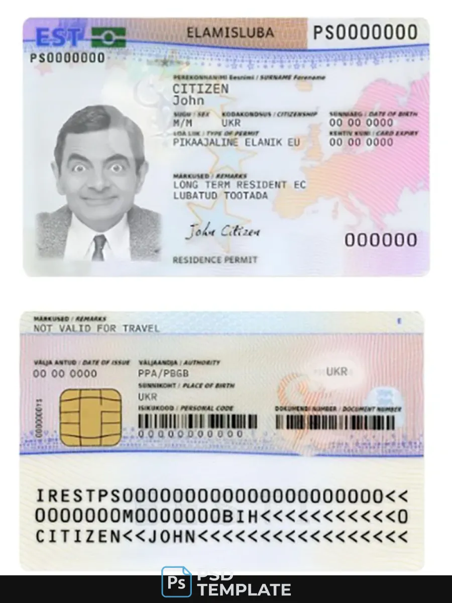 Estonia Residence Permit Card — Residence Permit