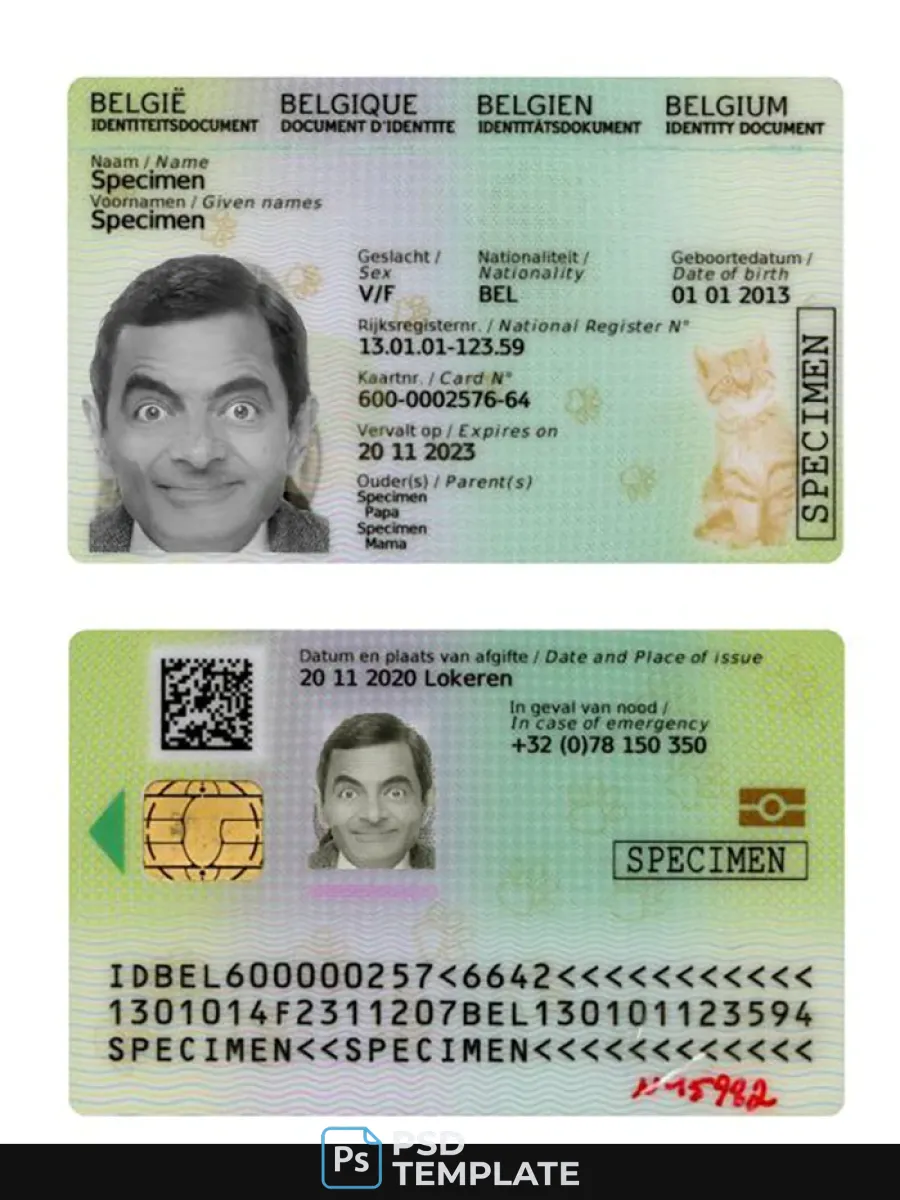 Belgium Kids Id 2020 Present — ID Cards