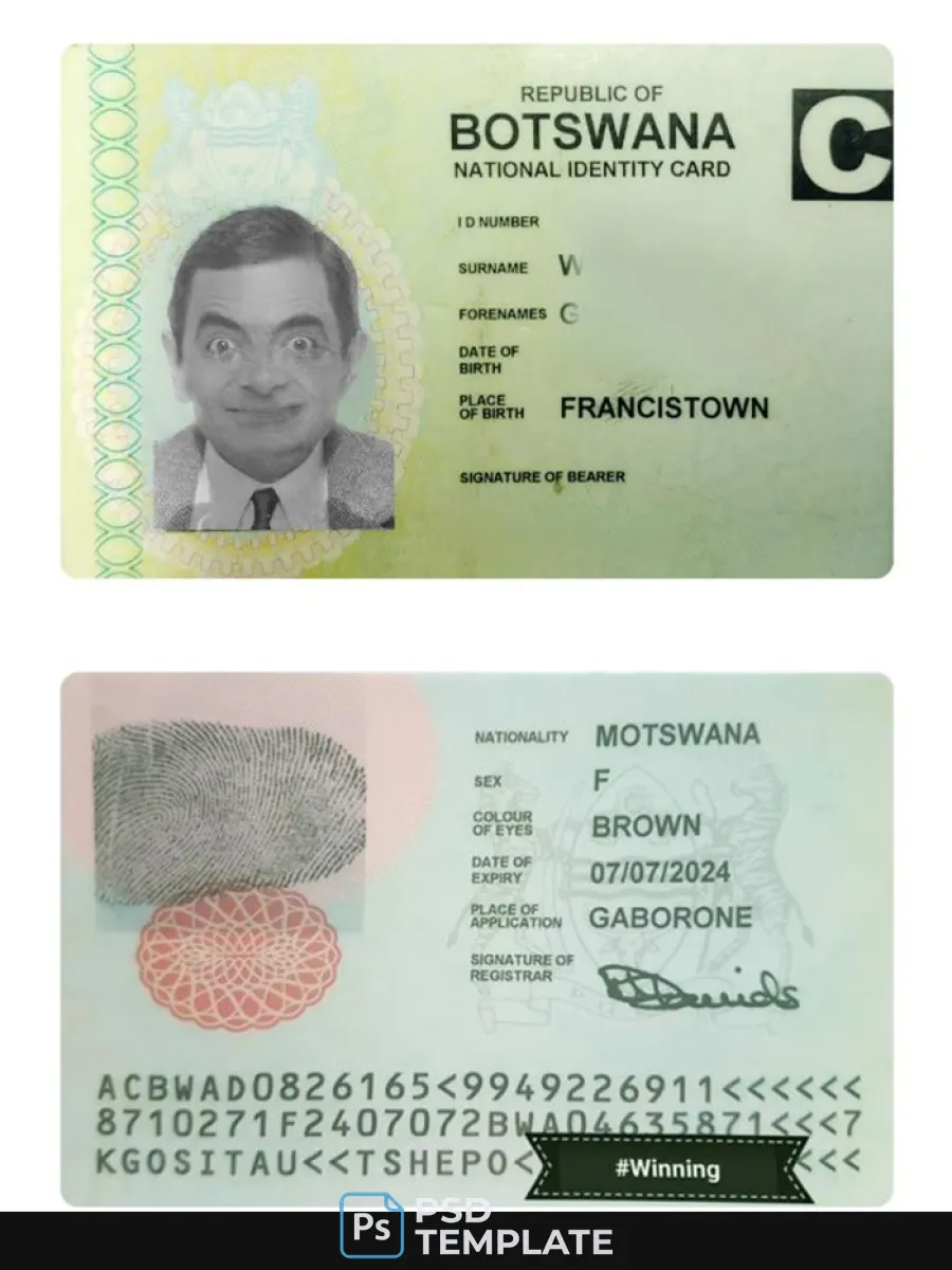 Botswana Identity Card — ID Cards