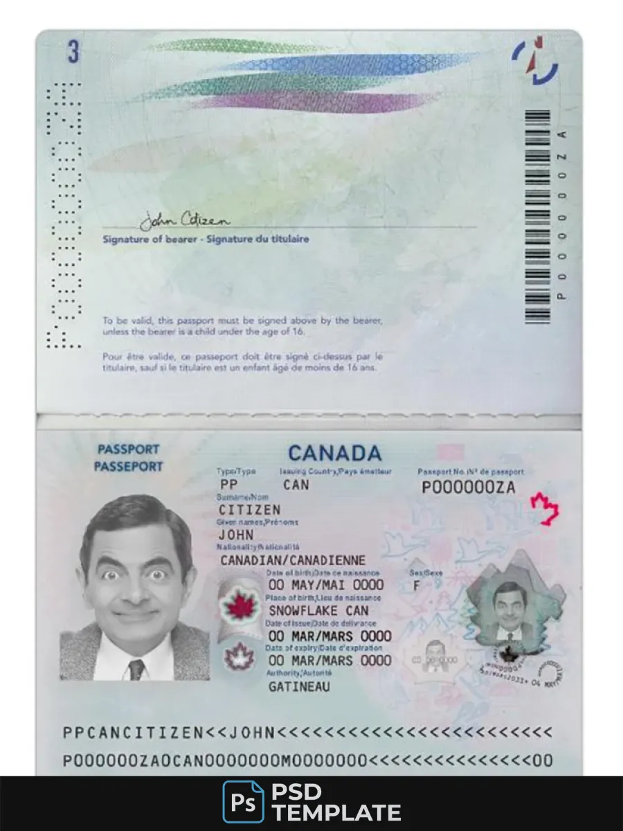 Canada Passport 2023 Present Version 2 — Passports