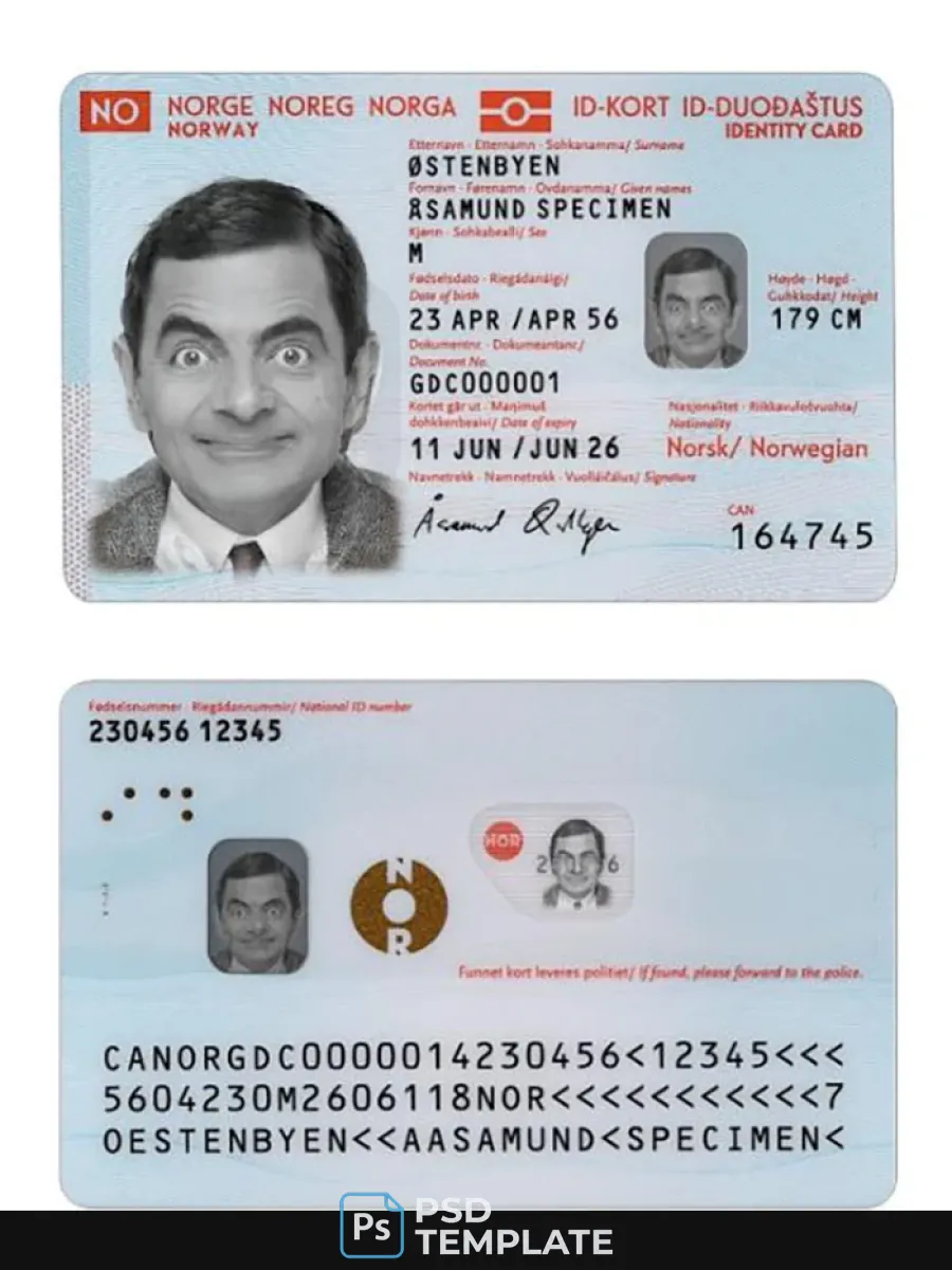Norway Id Card 2021 Present — ID Cards