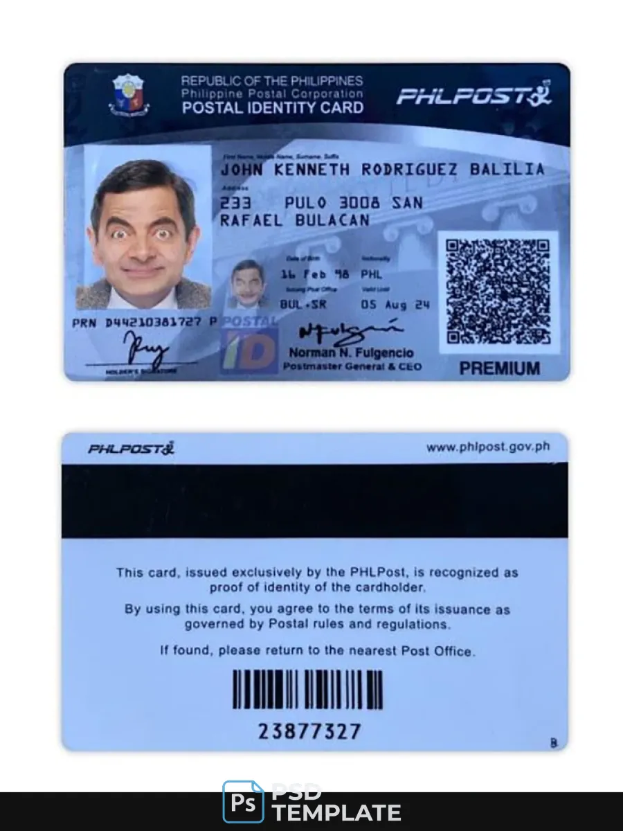 Philippines Postal Identity Card — ID Cards