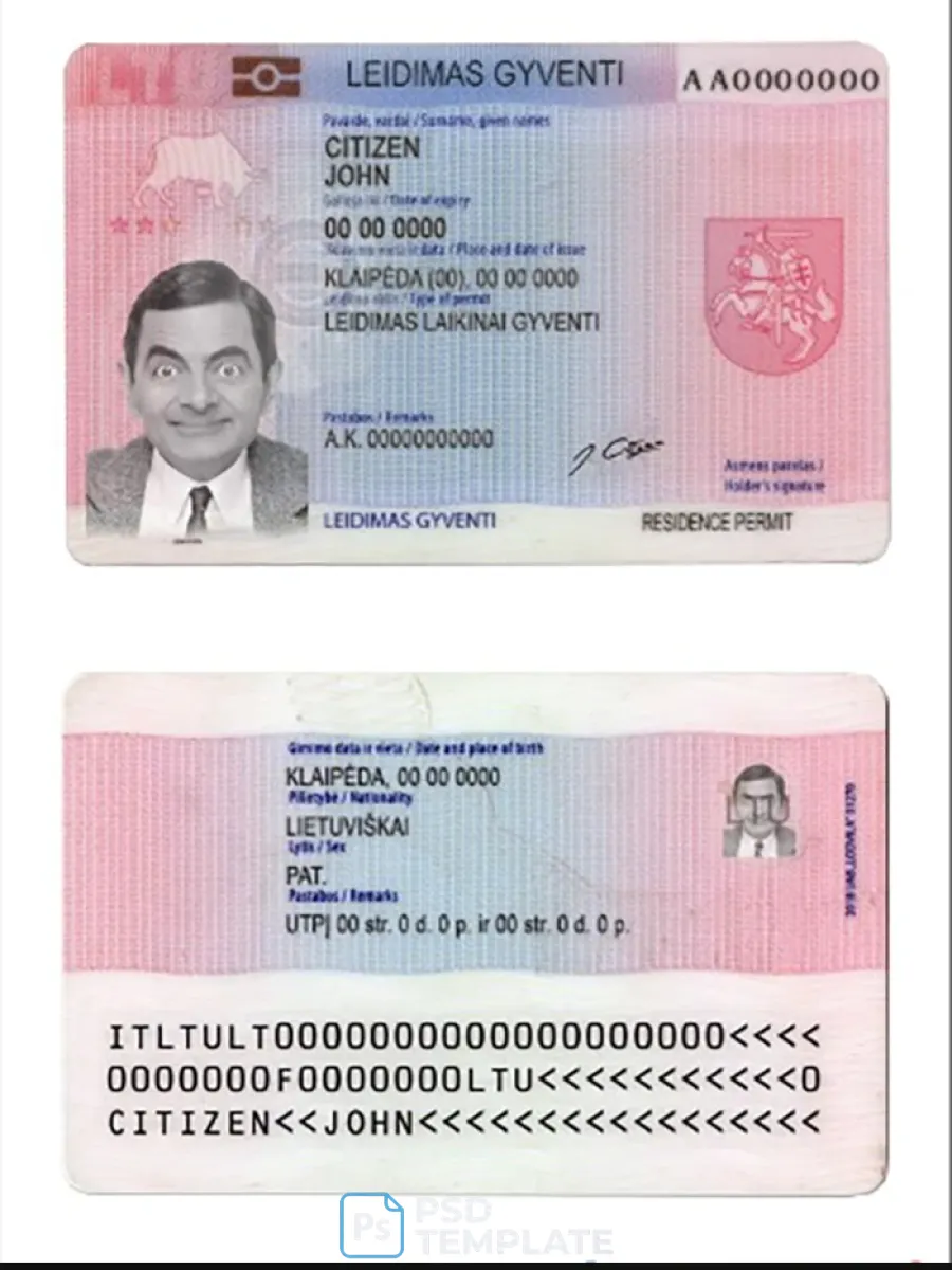 Lithuania Litva Residence Permit — Residence Permit