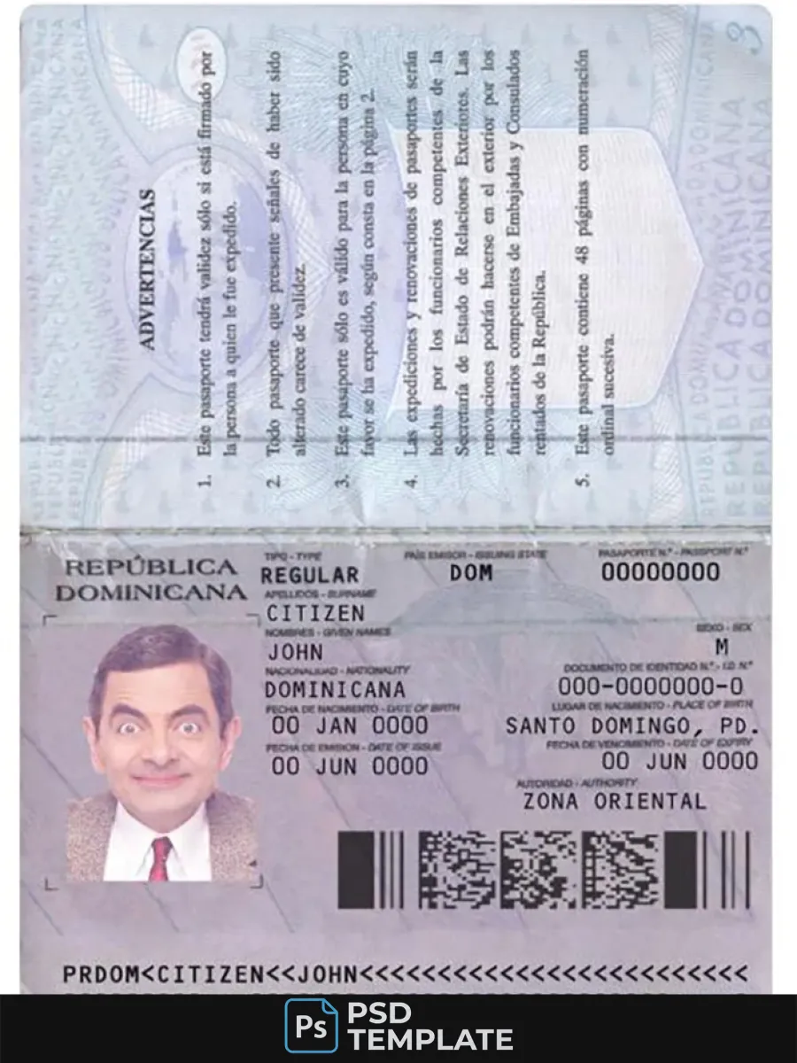 Dominican Repubic Passport Version 2 — Passports