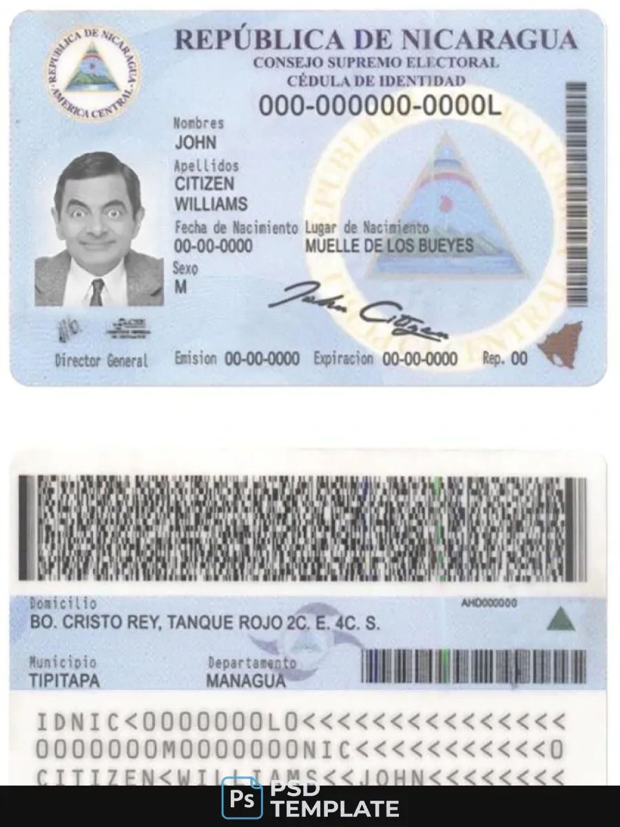 Nicaragua Identity — ID Cards