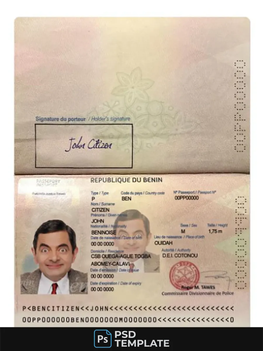 Benin Passport 2022 Present — Passports