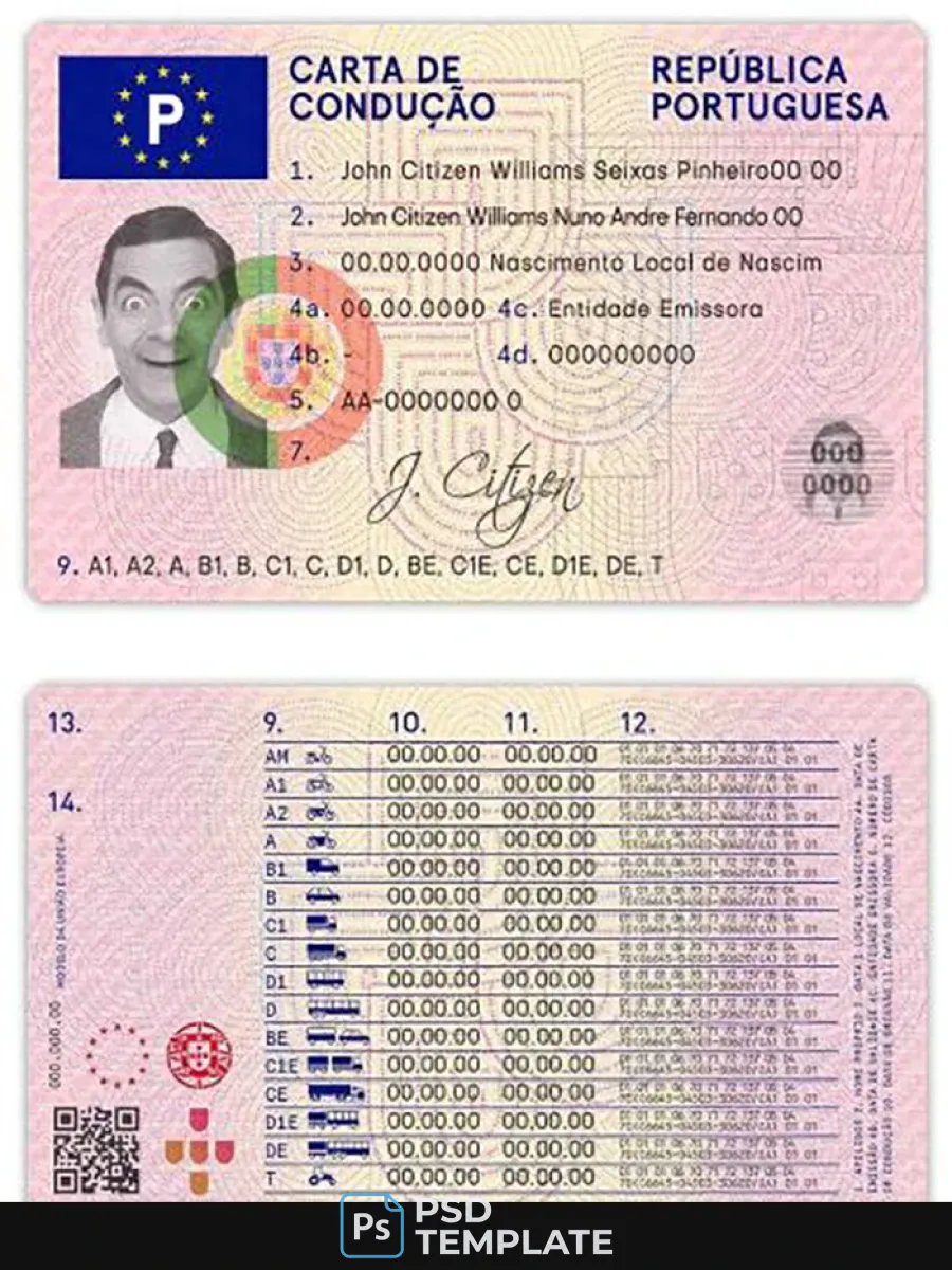 Portugal Driving License — Driver License