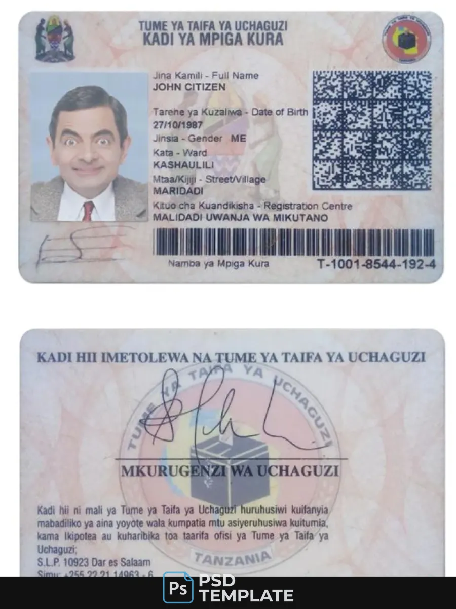 Tanzania Id — ID Cards