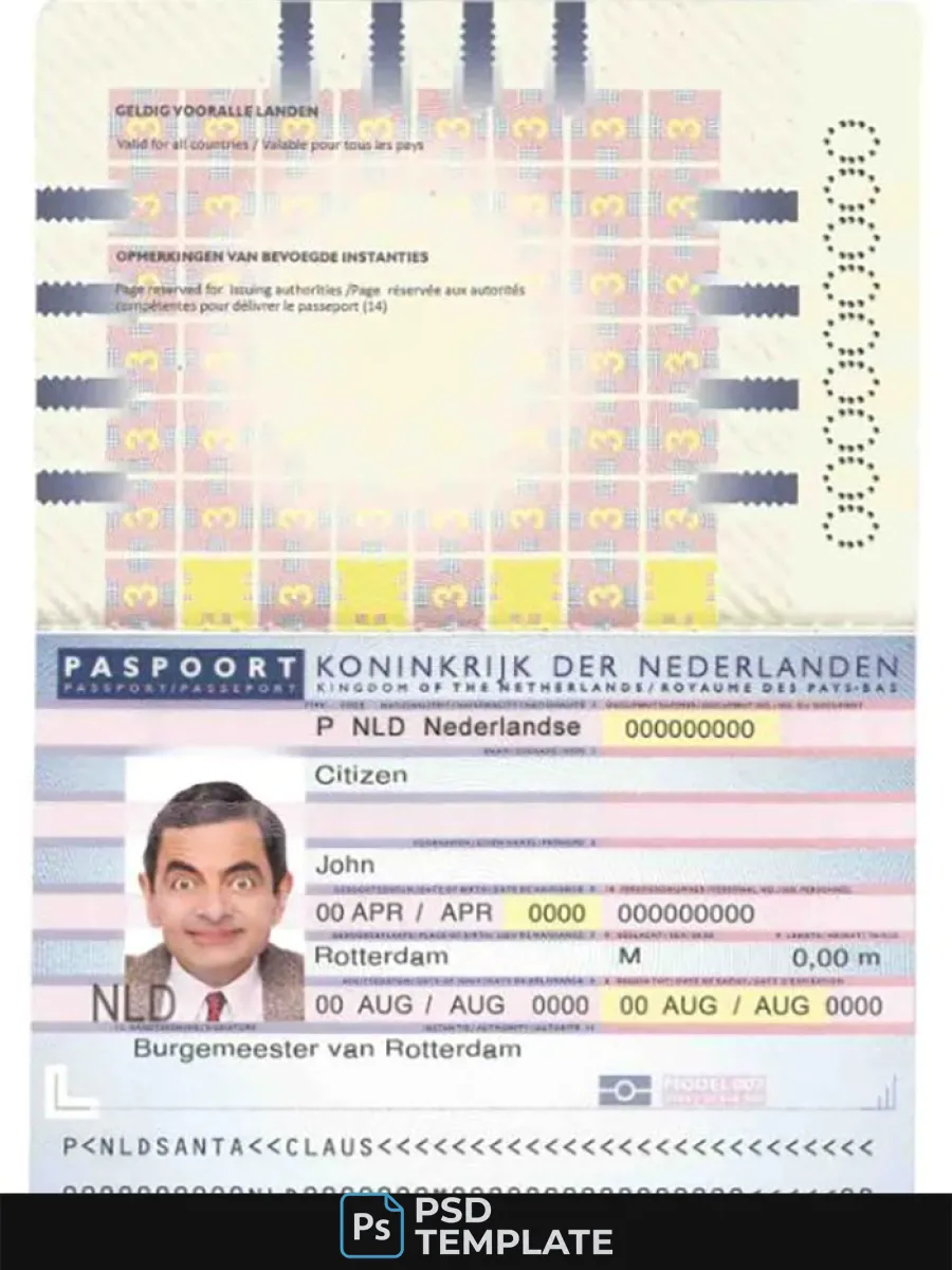 Netherlands Holland Passport 2006 2016 — Passports