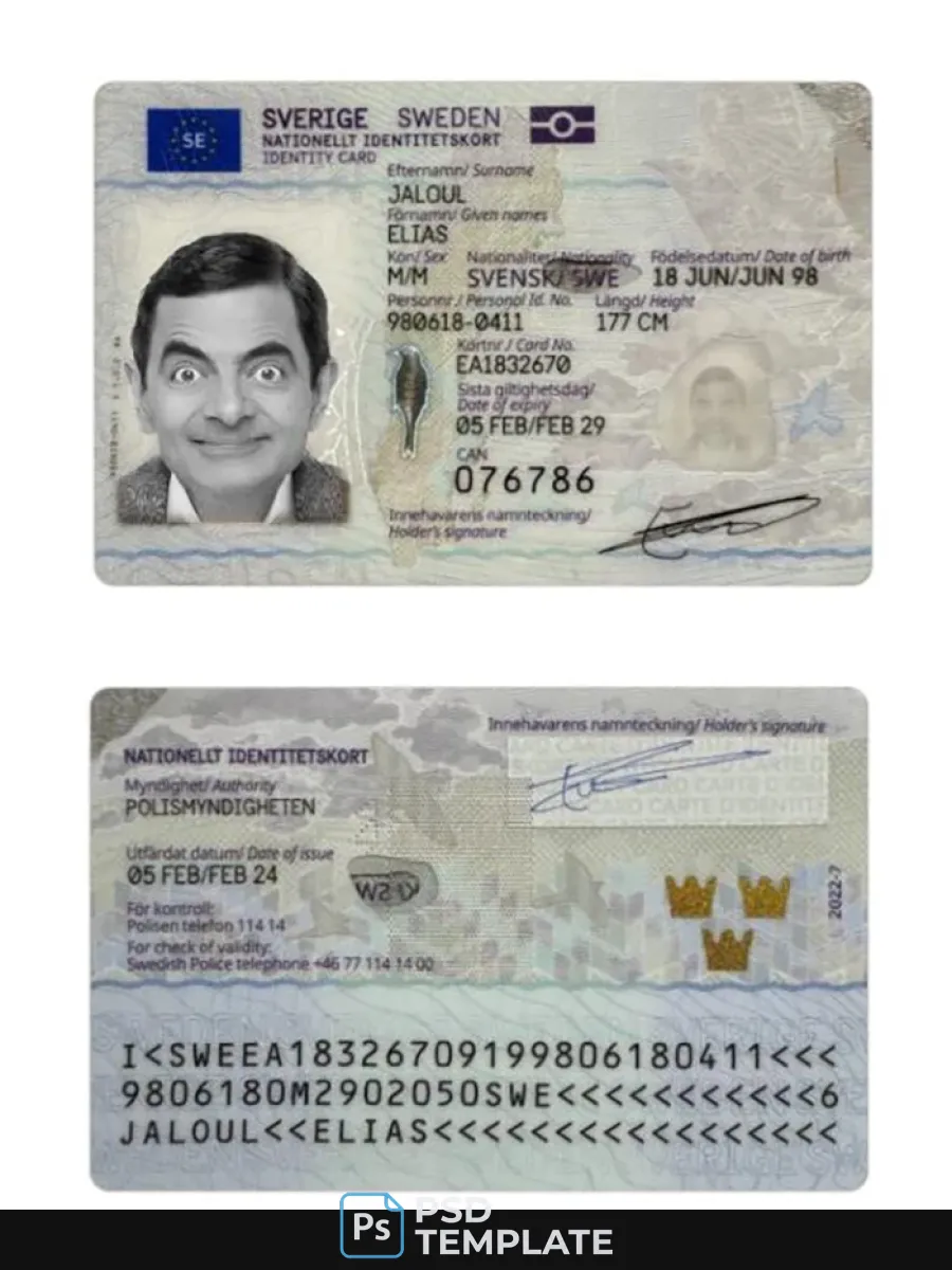 Sweden Id Card 2024 Present — ID Cards