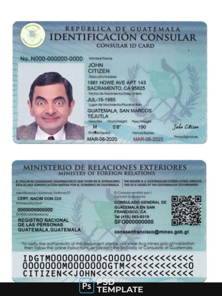 Guatemala Consular Id Card — ID Cards