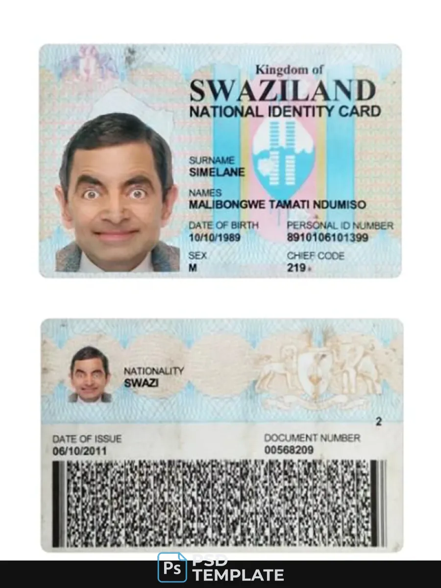 Swaziland National Id Card — ID Cards