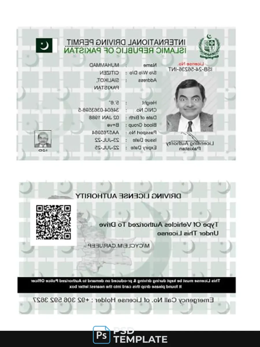Pakistan International Driving License 2022 Present — Driver License