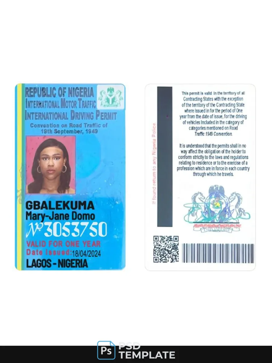 Nigeria International Driving License — Driver License