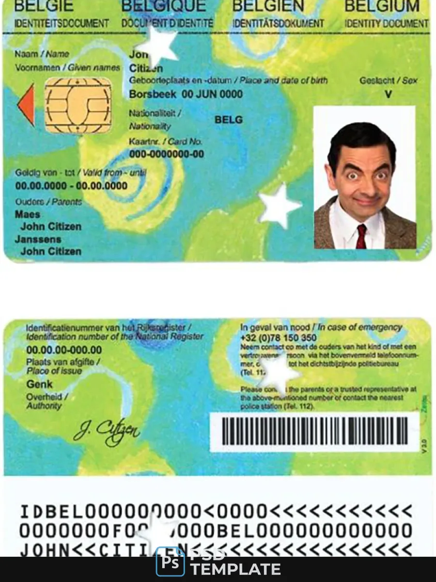 Belgium Kids Id 4 — ID Cards