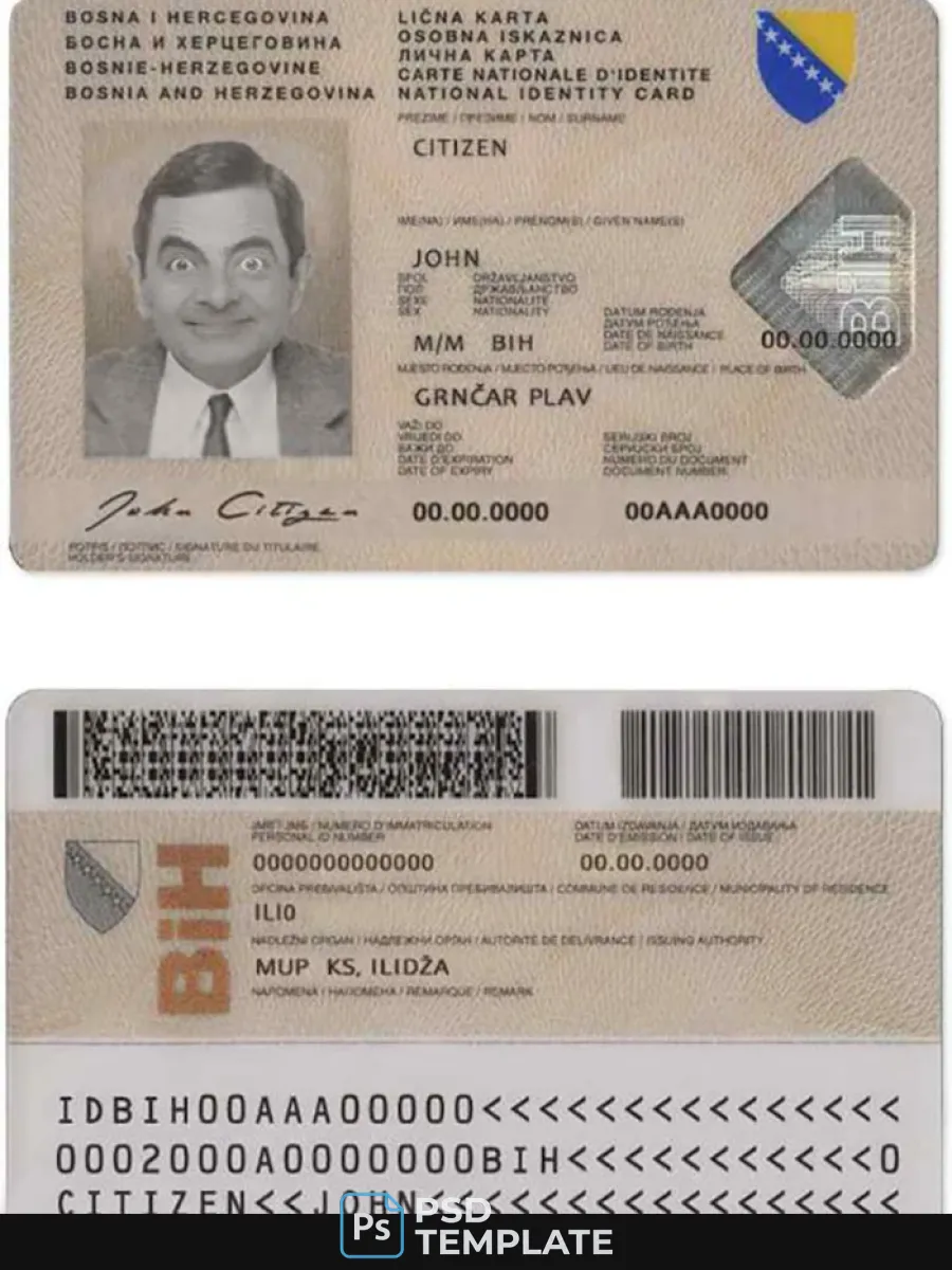 Bosnia And Herzegovina Id 2 — ID Cards